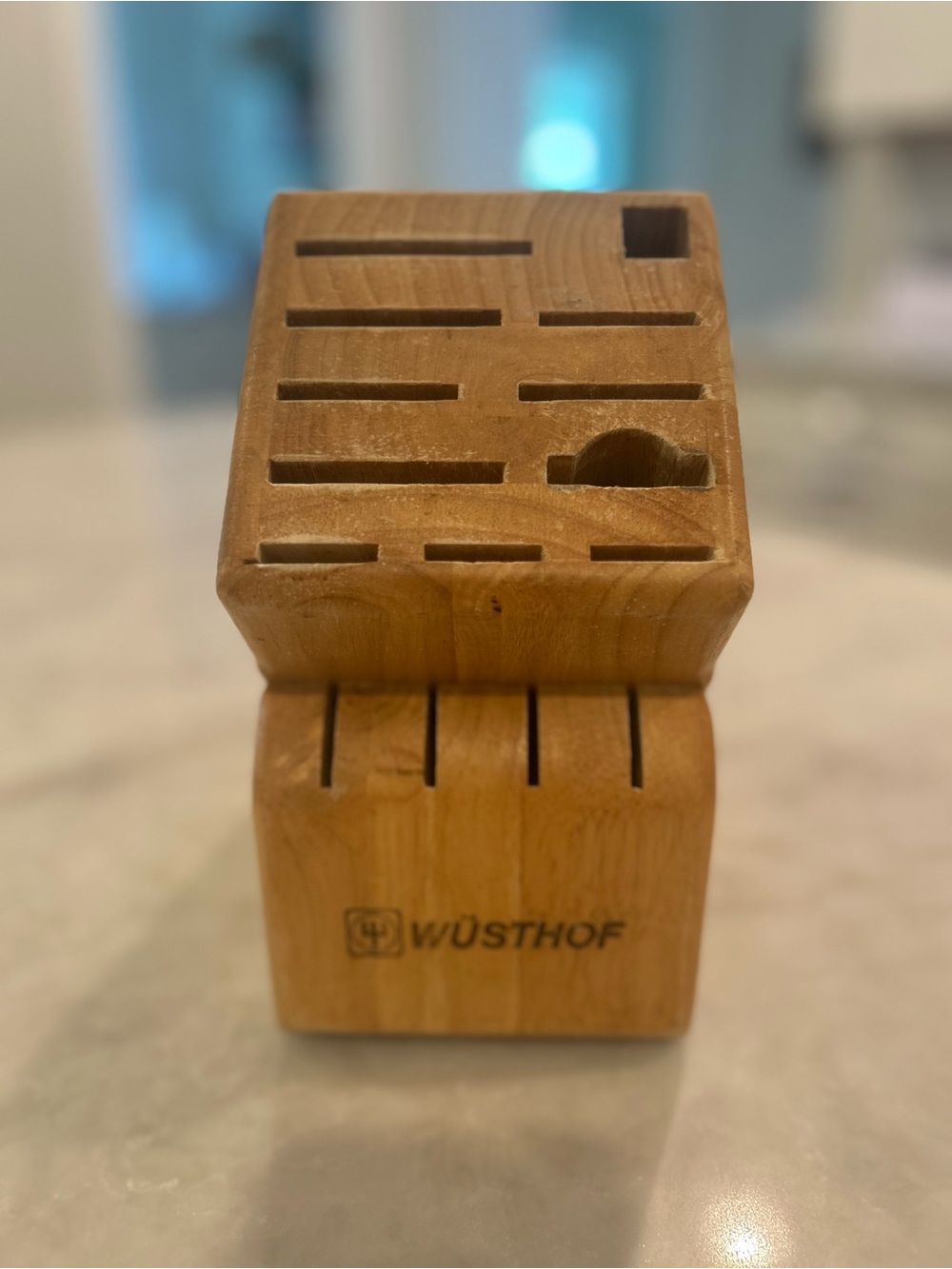 Wusthof Wooden Knife Block Organizer in Natural Wood